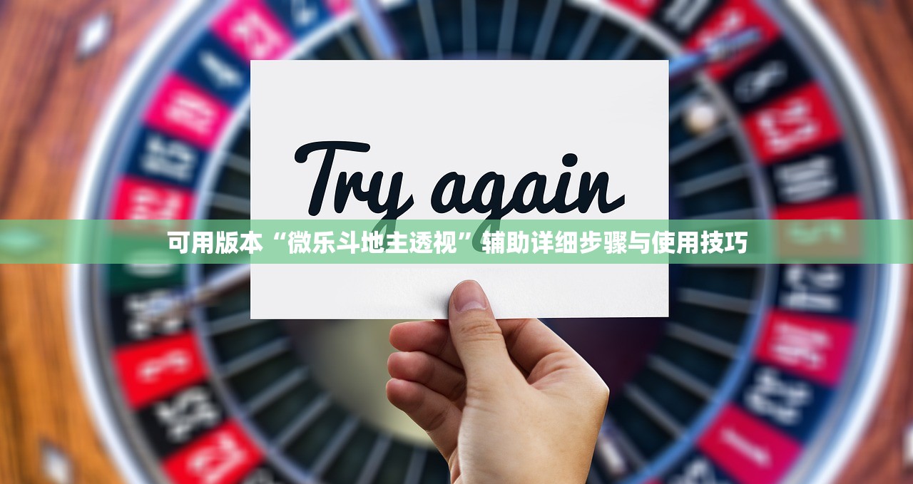 可用版本“微乐斗地主透视”辅助详细步骤与使用技巧